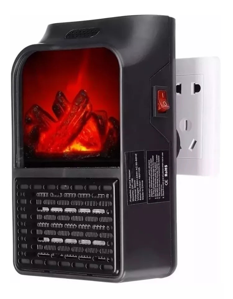 Calefactor Flame Heater Con Pantalla Veladora Fogata LED