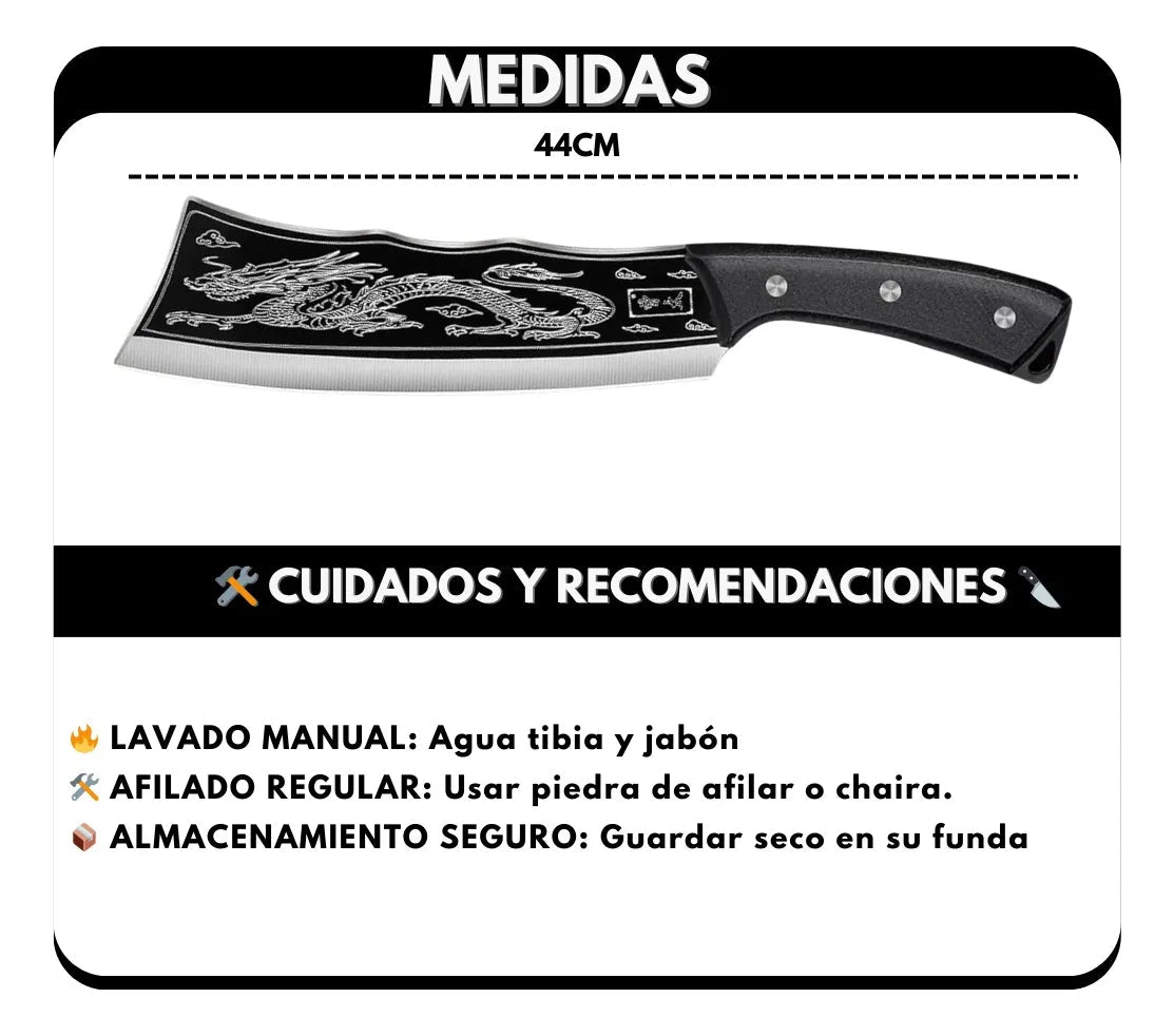 Cuchillo Dragon de Alta Dureza TATSU™ con Funda - Muy Moderna Uruguay