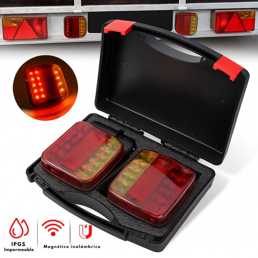 Faroles Trailer Luz Led Potente Trasera Inalámbrica