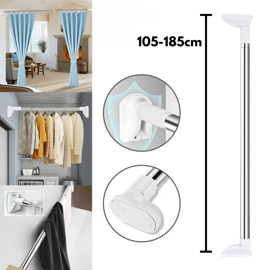 Barra Extensible para Cortinas y Tender Ropa en Interiores - Muy Moderna Uruguay
