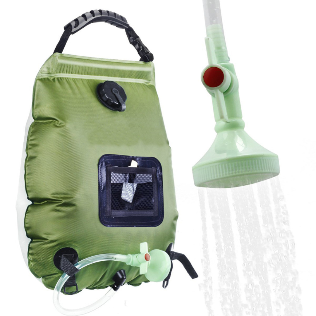 Ducha Portátil Solar Para Camping Bolsa 20 Litros Y Cabezal