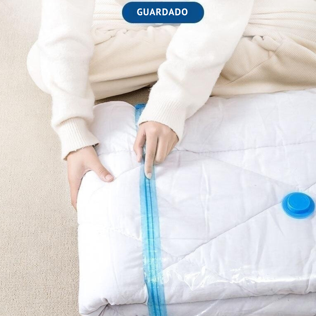 Kit de Bolsas para Guardar Ropa al Vacío + Aspirador