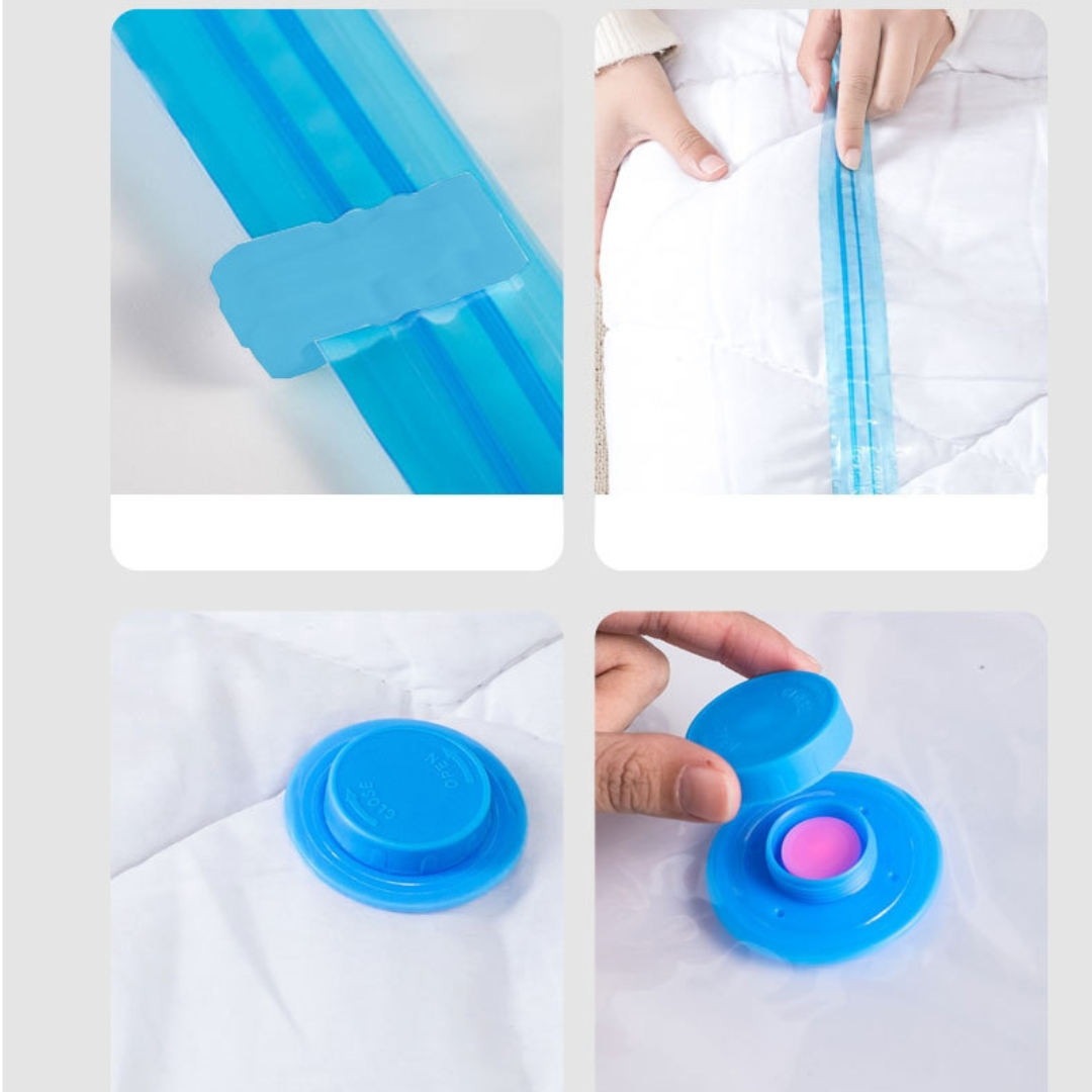 Kit de Bolsas para Guardar Ropa al Vacío + Aspirador
