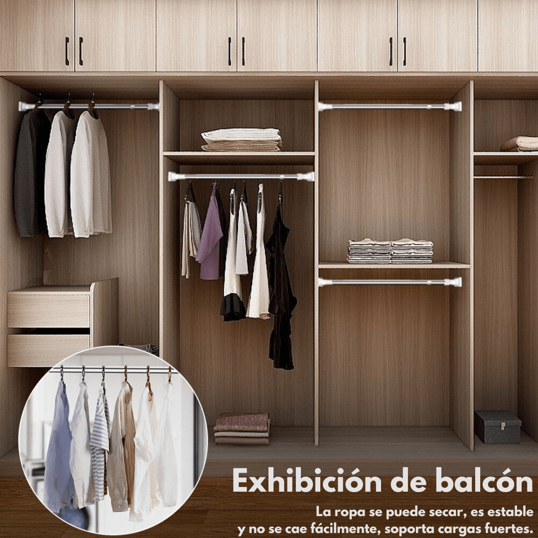 Barra Extensible para Cortinas y Tender Ropa en Interiores - Muy Moderna Uruguay