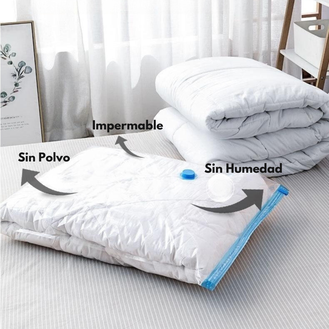 Kit de Bolsas para Guardar Ropa al Vacío + Aspirador