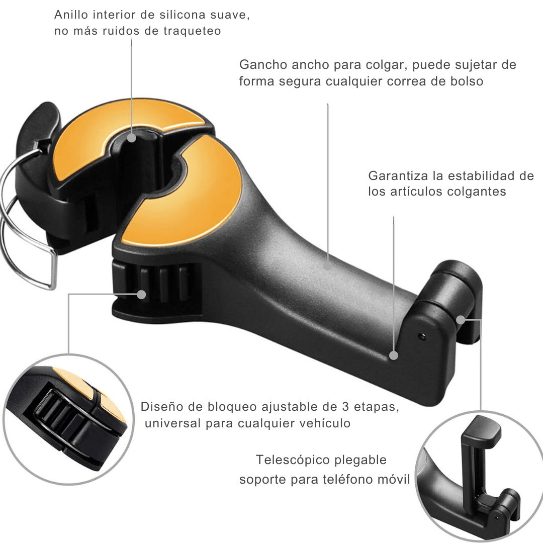 Soporte Multifunción Para Reposacabezas de Auto - Muy Moderna Uruguay