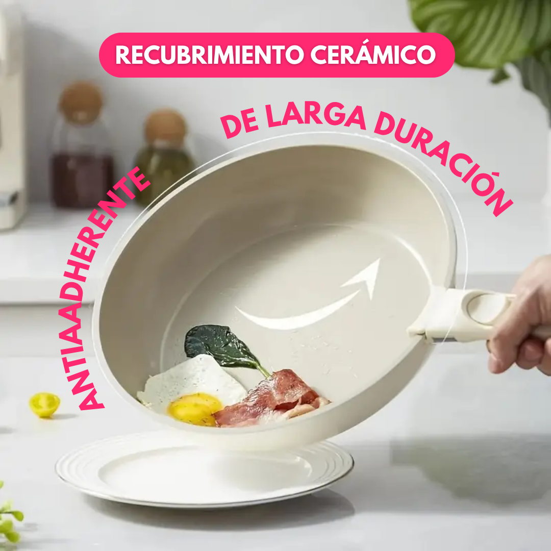 Juego de Ollas Antiadherente 11 Piezas Con Mango Removible