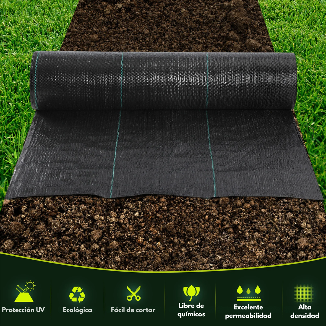 Malla Antihierba Geotextil Permeable Para Jardín E Invernadero 10m