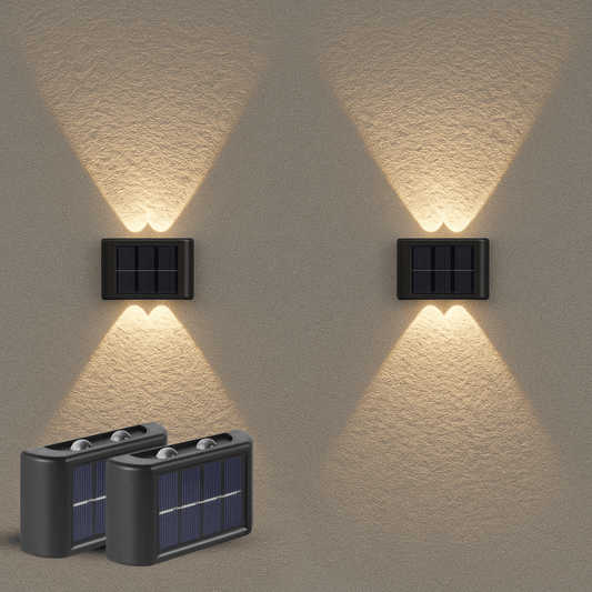 Focos Solar Bidireccional de Pared Exterior Pack x2 - Muy Moderna Uruguay