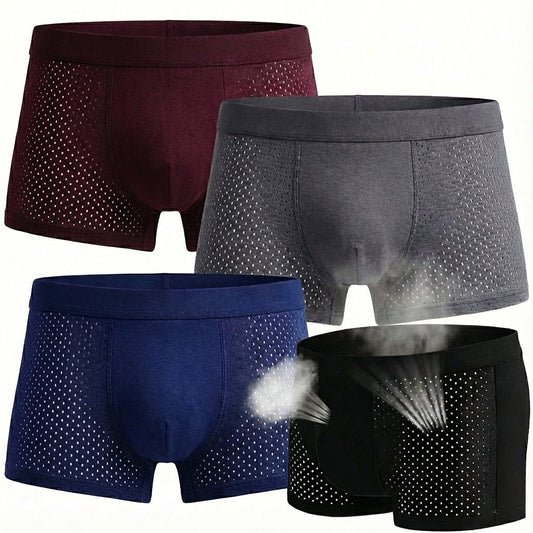 Pack X4 Boxers De Hombre Ice Silk Transpirables Bambú - Muy Moderna Uruguay