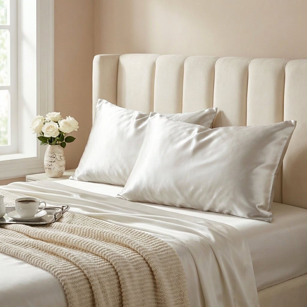 Set de 2 Fundas de Almohada Satén Tipo Seda