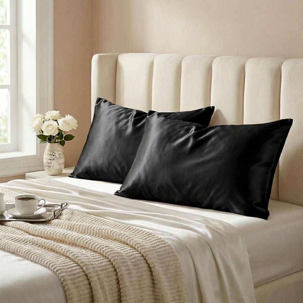 Set de 2 Fundas de Almohada Satén Tipo Seda
