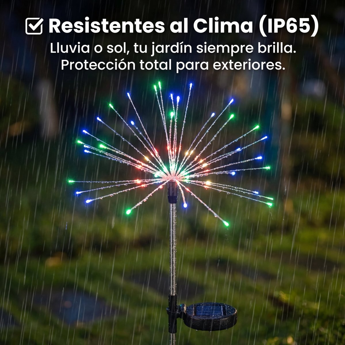 Luz Solar Exterior Decorativa Jardín Efecto Fuegos Artificiales - Muy Moderna Uruguay
