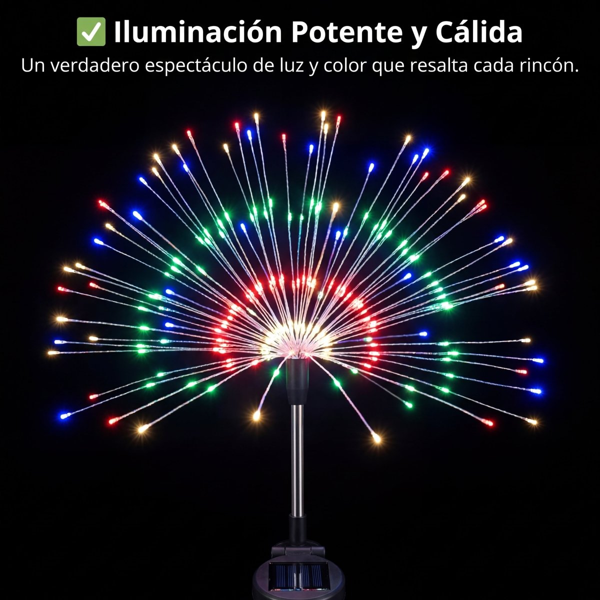 Luz Solar Exterior Decorativa Jardín Efecto Fuegos Artificiales - Muy Moderna Uruguay