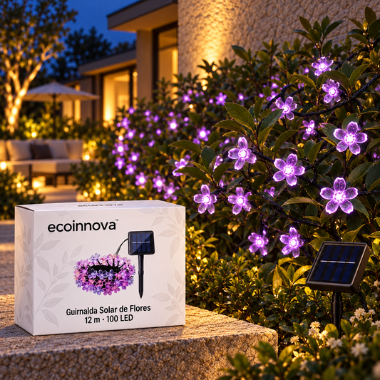 Guia de Flores Solares de Exterior 12m - ecoinnova