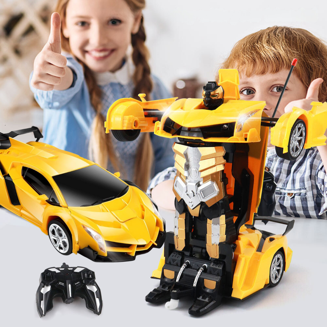 Auto Transformable en Robot Control Remoto Con Luz Y Sonido