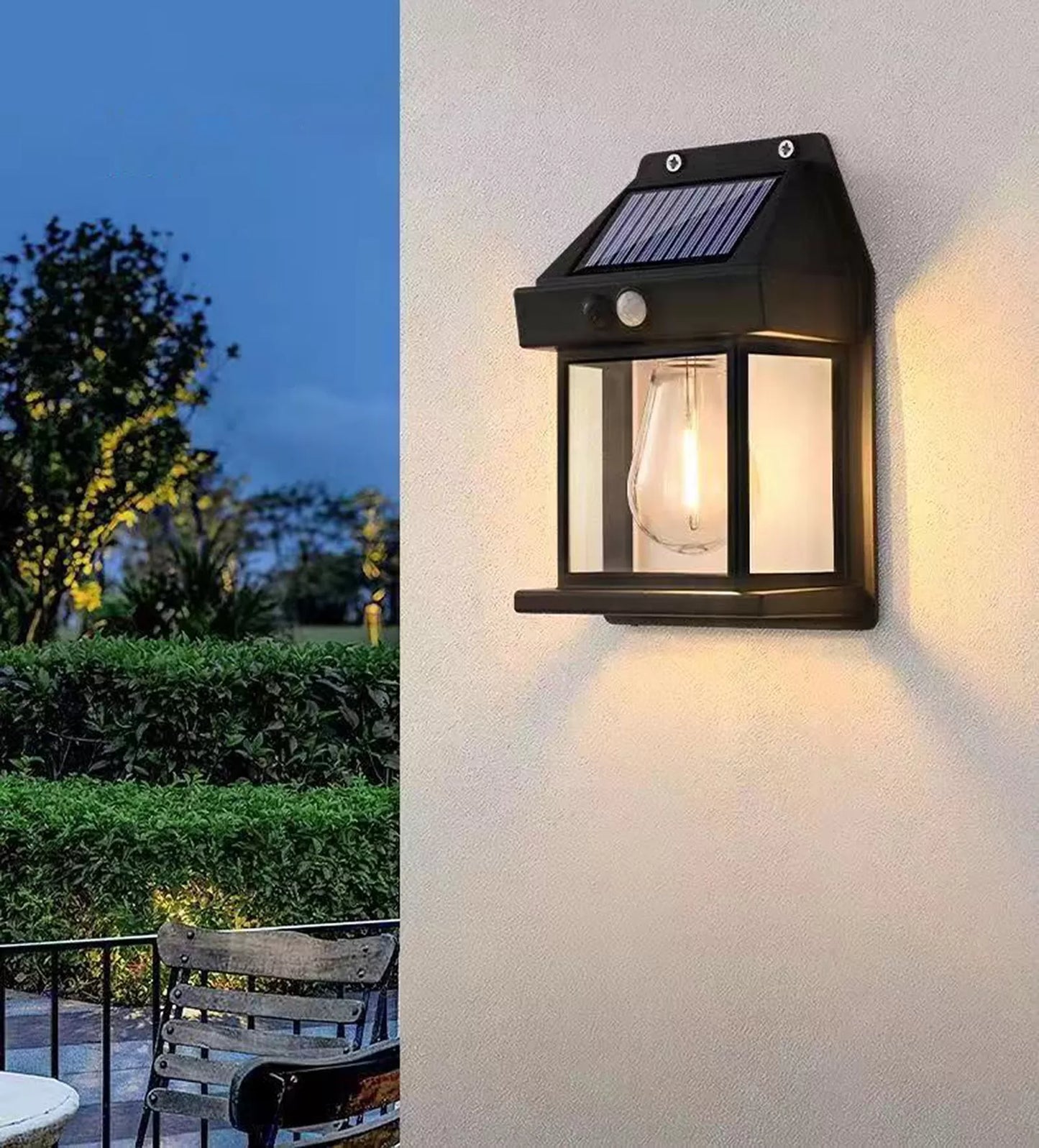 Foco Bombilla Led Solar De Pared Con Sensor De Movimiento