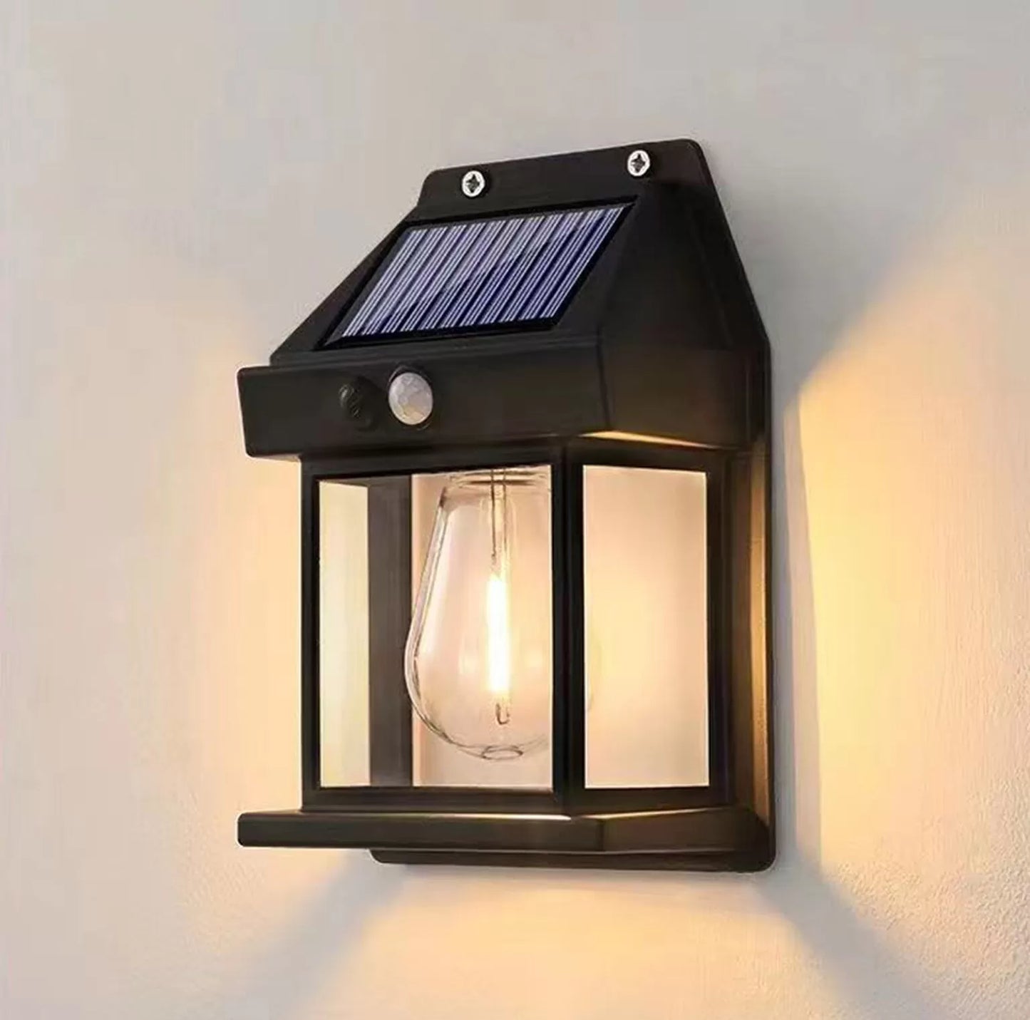Foco Bombilla Led Solar De Pared Con Sensor De Movimiento