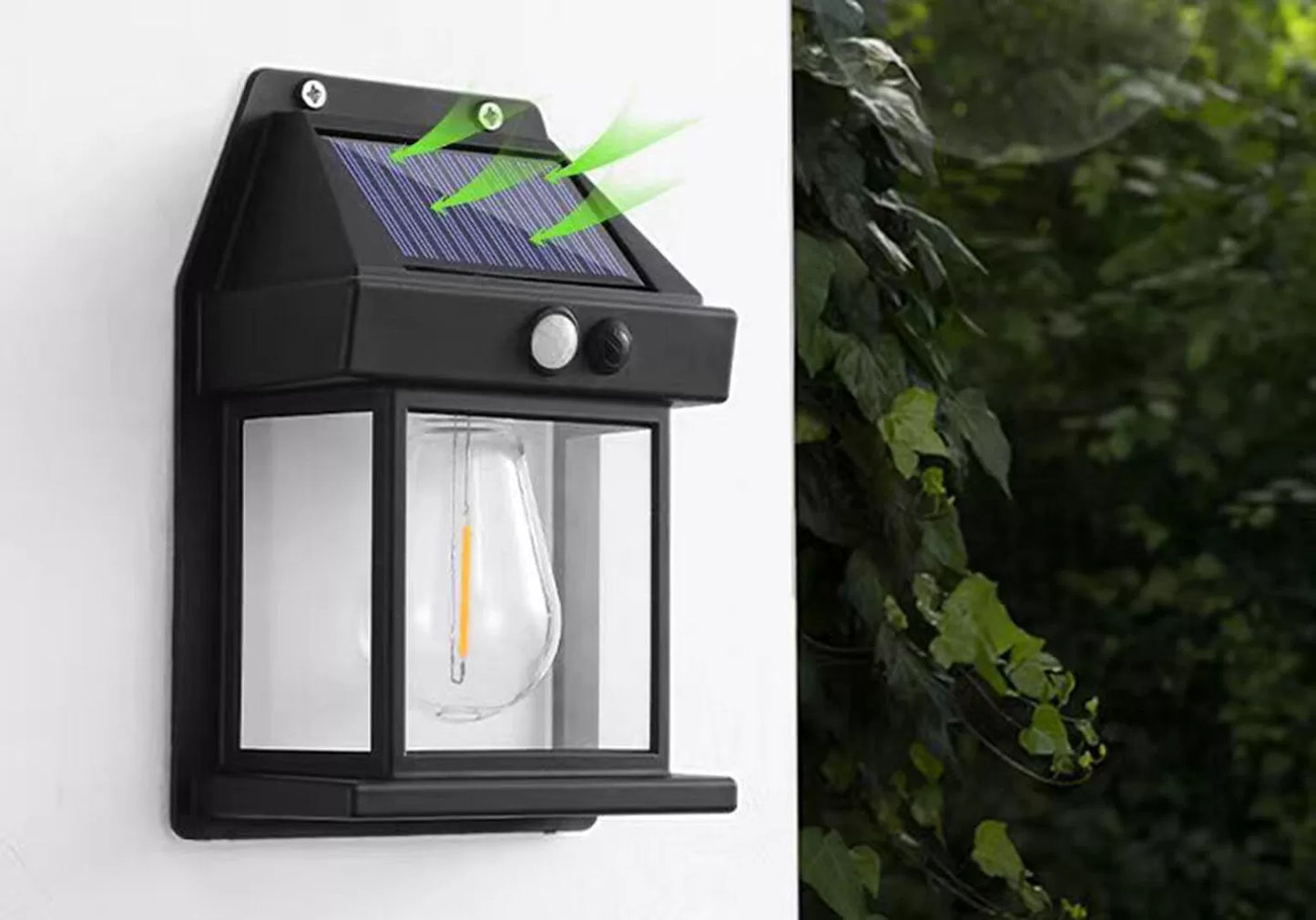 Foco Bombilla Led Solar De Pared Con Sensor De Movimiento