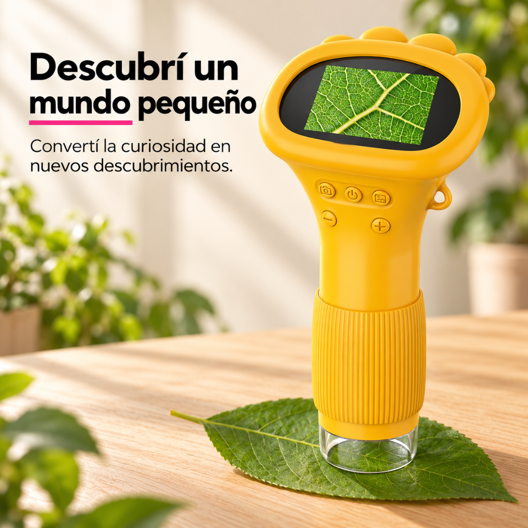 Microscopio Digital 1000x con Pantalla — Explorá y Descubrí