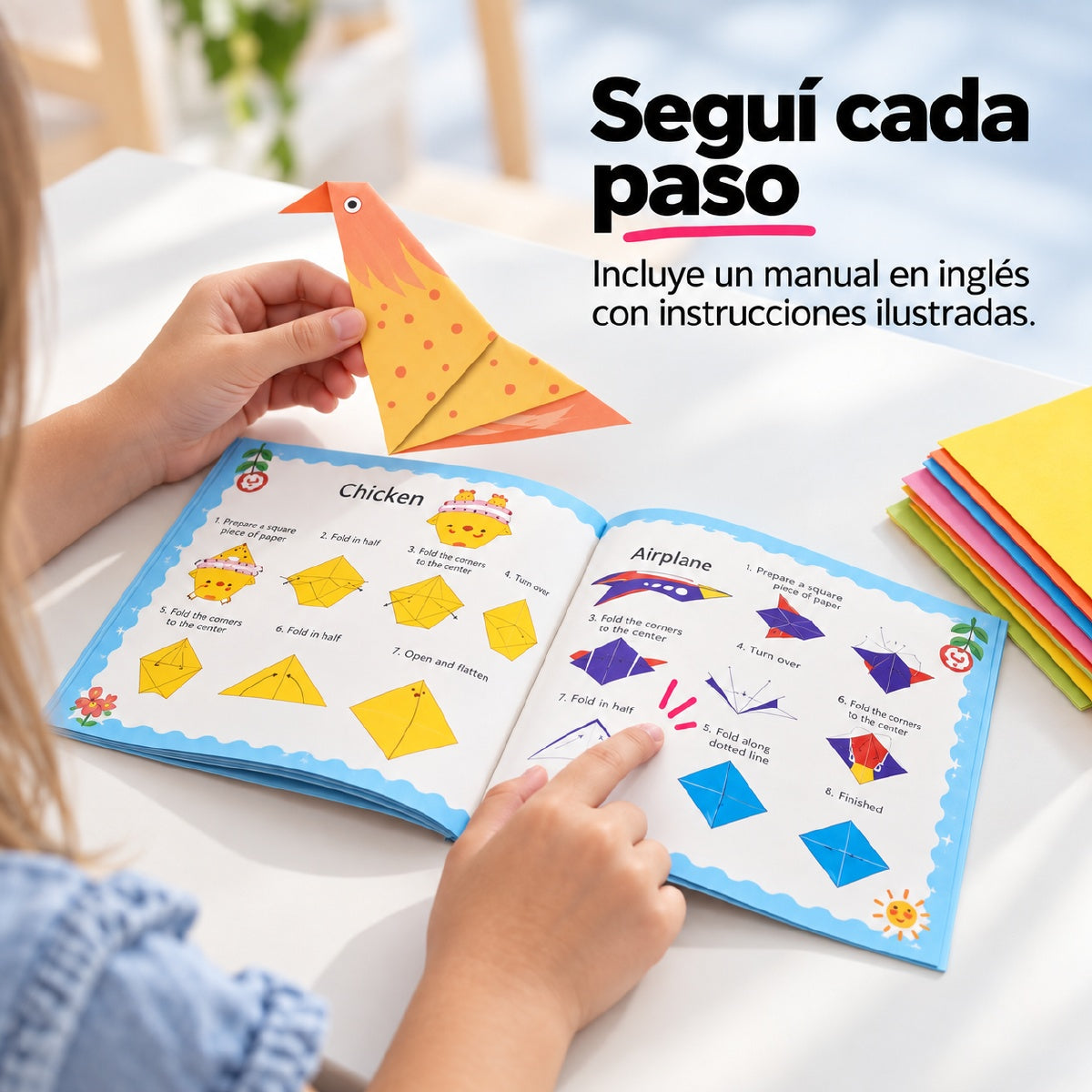 Kit de Origami 45 Hojas — Creá Figuras de Papel