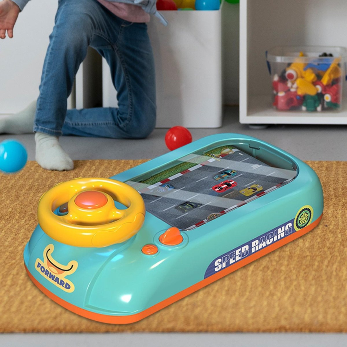 Juego de Carreras con Volante para Niños - Muy Moderna Uruguay