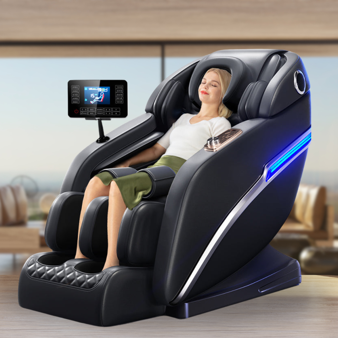 Sillón Masajeador de Lujo - Masaje de Cuerpo Completo con Compresión Y Rodillos