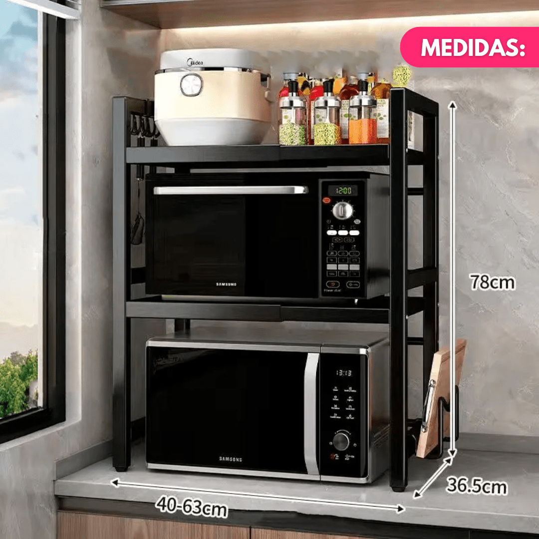 Soporte Multifunción Ajustable De Metal 2 Niveles Premium - Muy Moderna Uruguay