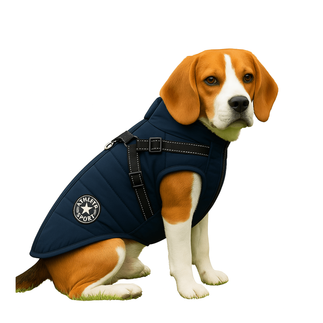 Abrigo para Perros Impermeable Chaleco con Arnés Reflectivo - Muy Moderna Uruguay