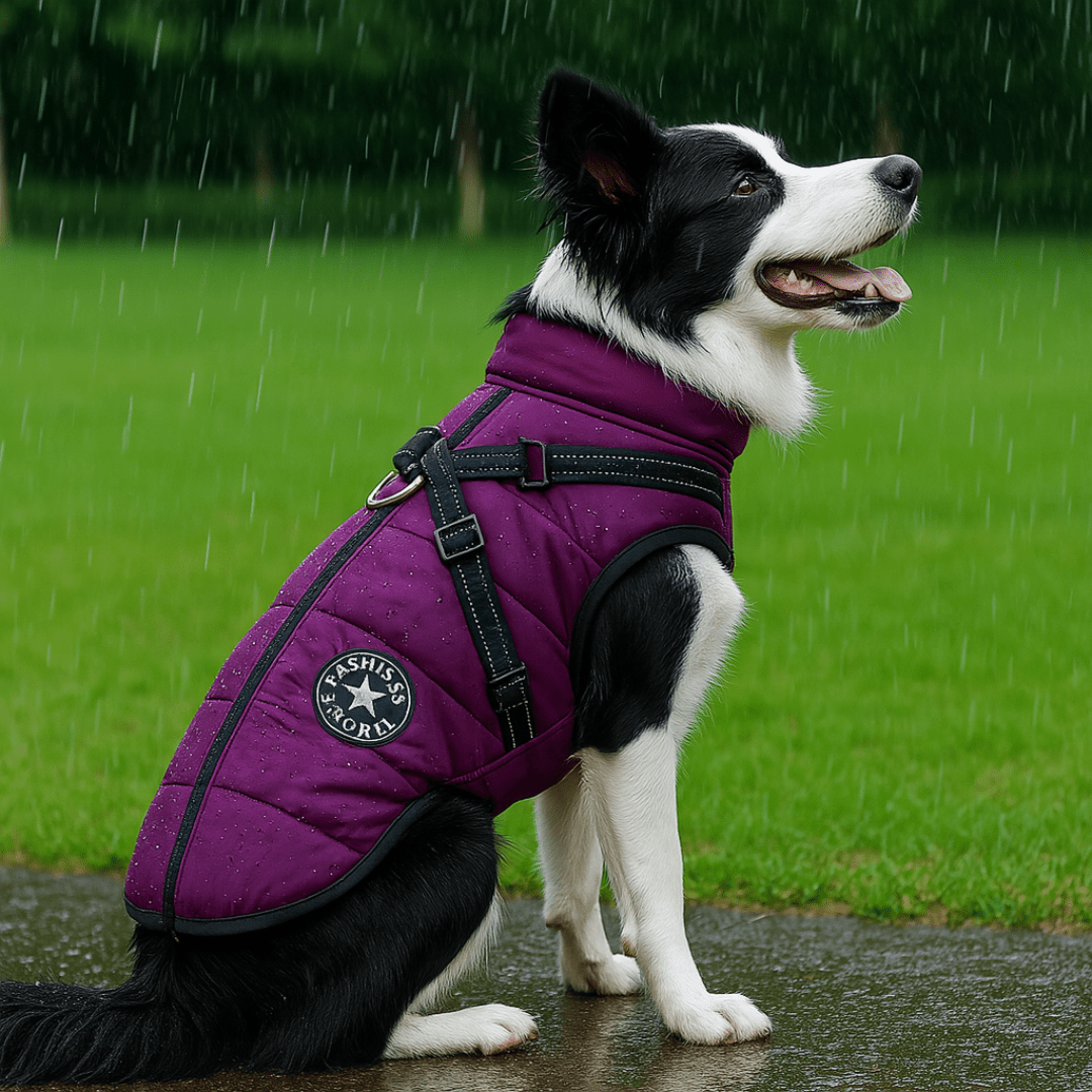 Abrigo para Perros Impermeable Chaleco con Arnés Reflectivo - Muy Moderna Uruguay