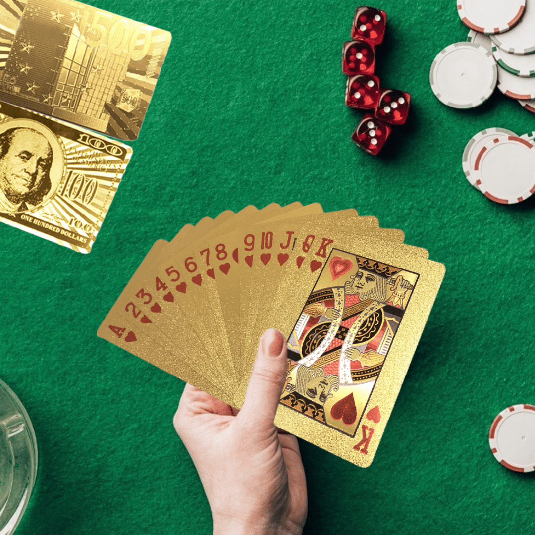 Cartas de Poker de Lujo Doradas ¡A Prueba de Agua! - Muy Moderna Uruguay