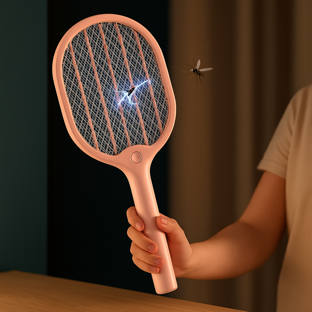 Raqueta Anti Mosquitos con Linterna