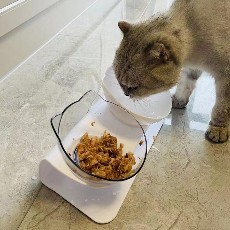 Comedero y Bebedero Elevado para Gato - Muy Moderna Uruguay
