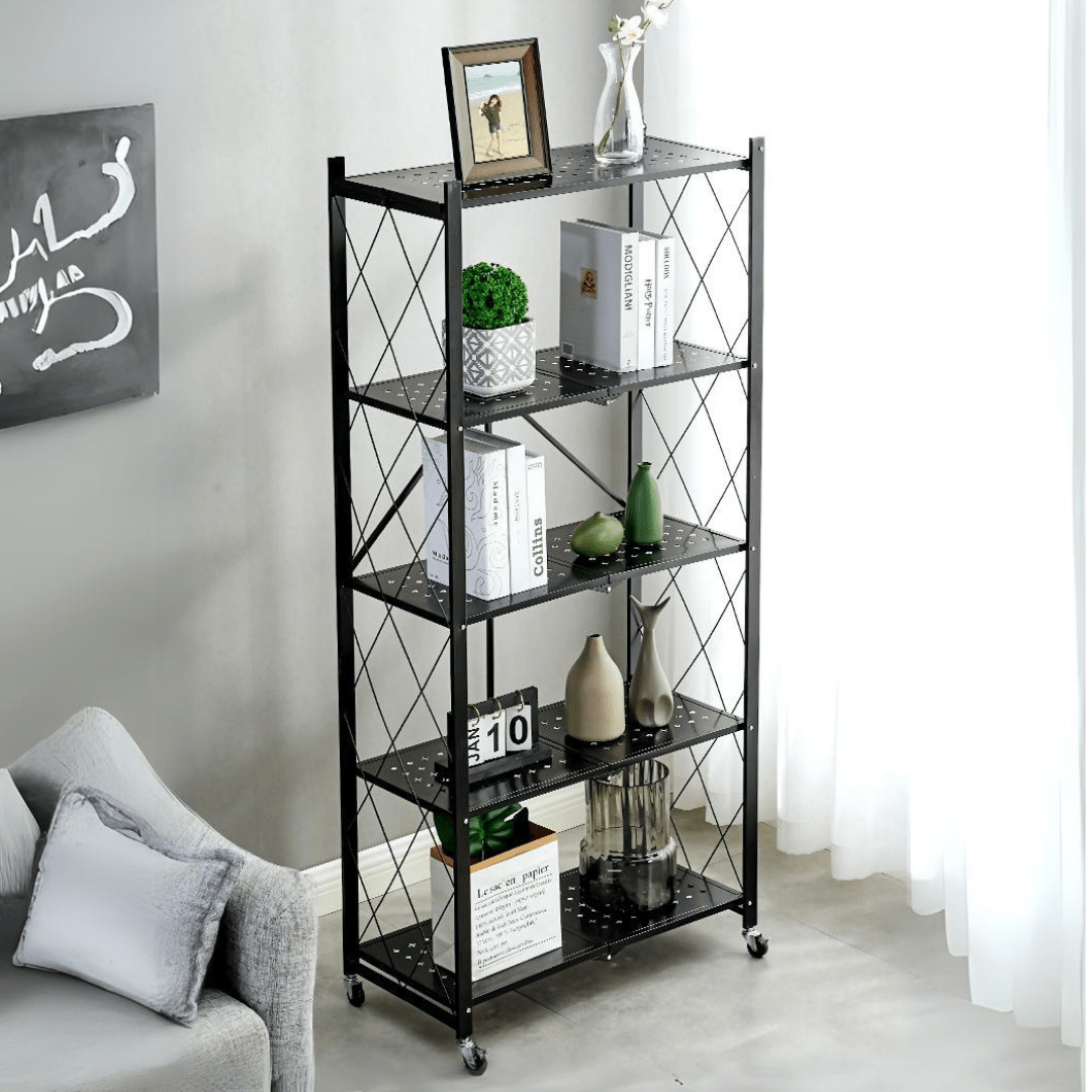 Estantería Plegable de 5 Niveles con Ruedas - Muy Moderna Uruguay