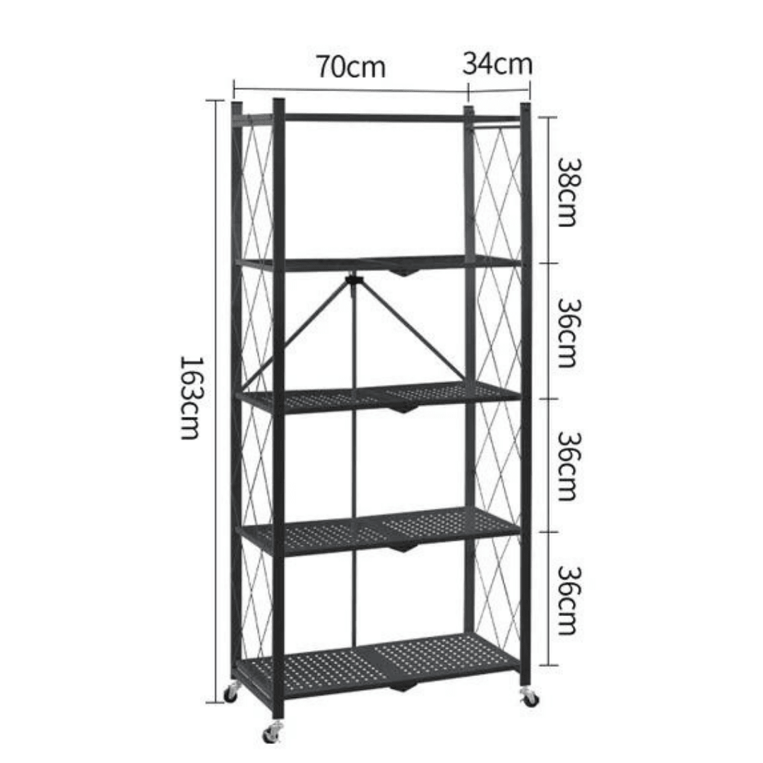 Estantería Plegable de 5 Niveles con Ruedas - Muy Moderna Uruguay