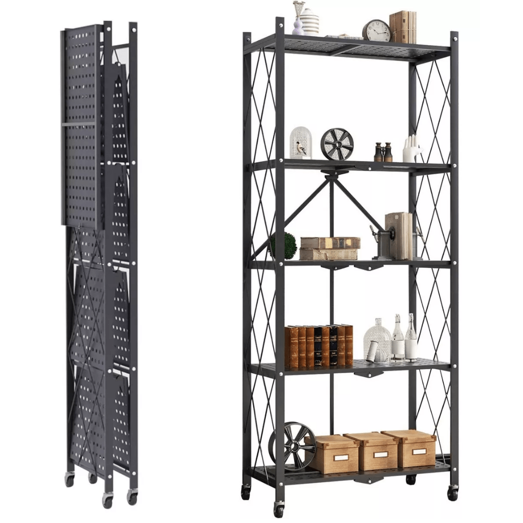 Estantería Plegable de 5 Niveles con Ruedas - Muy Moderna Uruguay