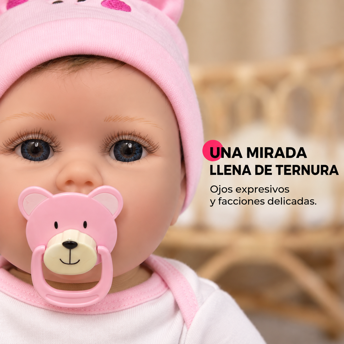 Bebé Reborn Realista 55 cm con Pelo Implantado y Accesorios