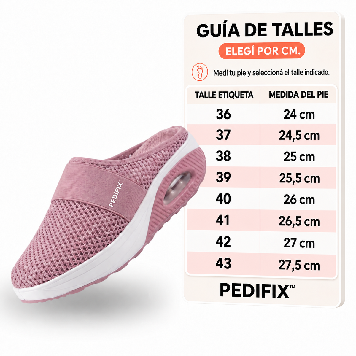 Championes Para Caminar Con Cámara De Aire y Ventilacion PEDIFIX