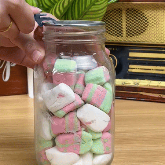 Kit Sellador al Vacío Portátil con Tapas Reutilizables para Frascos