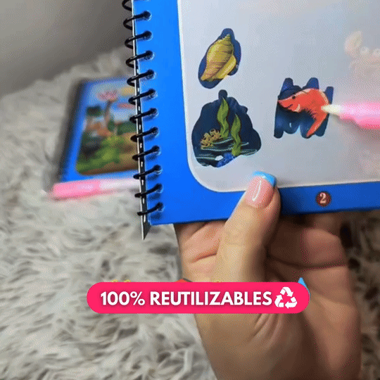 Set de 4 libros Mágicos de Acuarela para Colorear con Agua