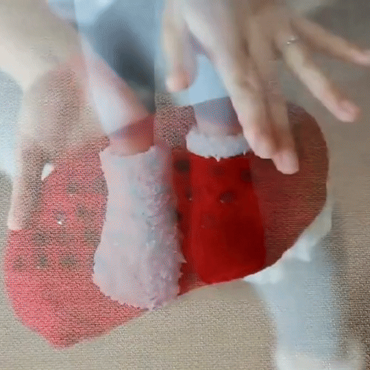 Pantuflas tipo Medias Térmicas Antideslizantes con Corderito Interior