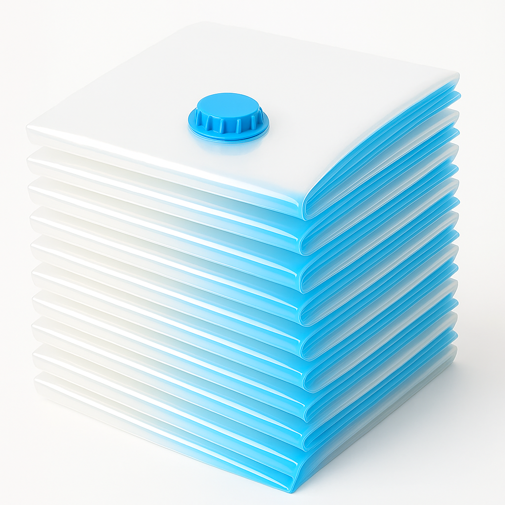 Pack x10 Bolsa Azul para Guardar Ropa al Vacio