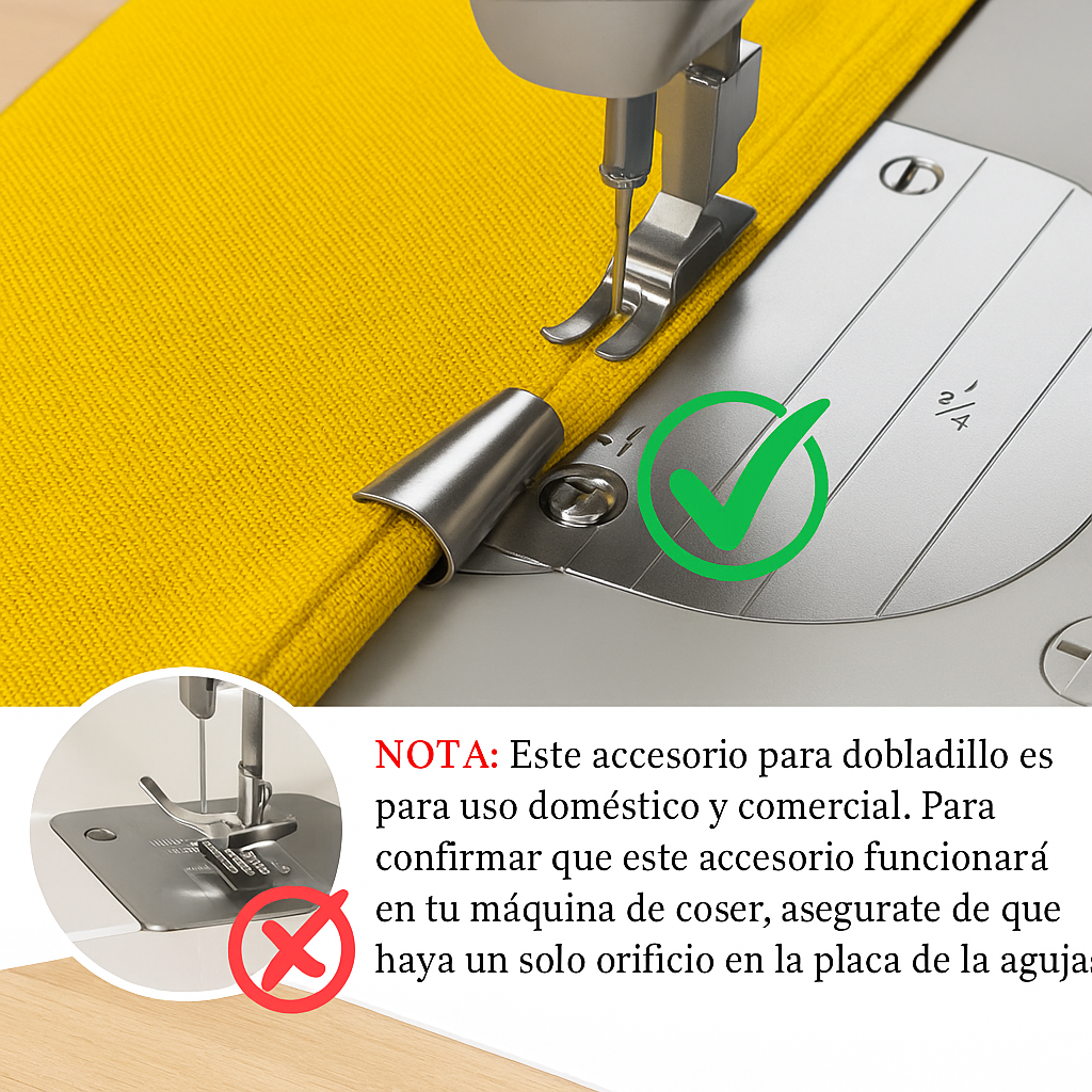 Set Prensatelas Espiral Profesional para Dobladillos de 3 a 10 mm