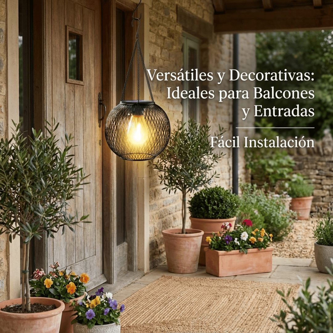 Farol Solar Colgante Para Jardín - Muy Moderna Uruguay