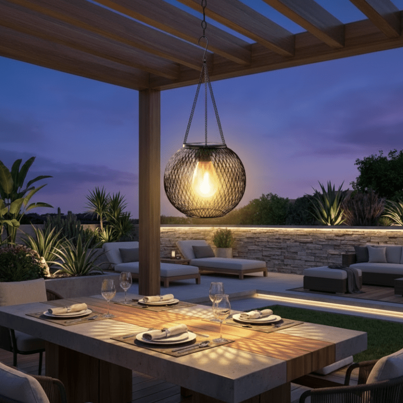 Farol Solar Colgante Para Jardín - Muy Moderna Uruguay