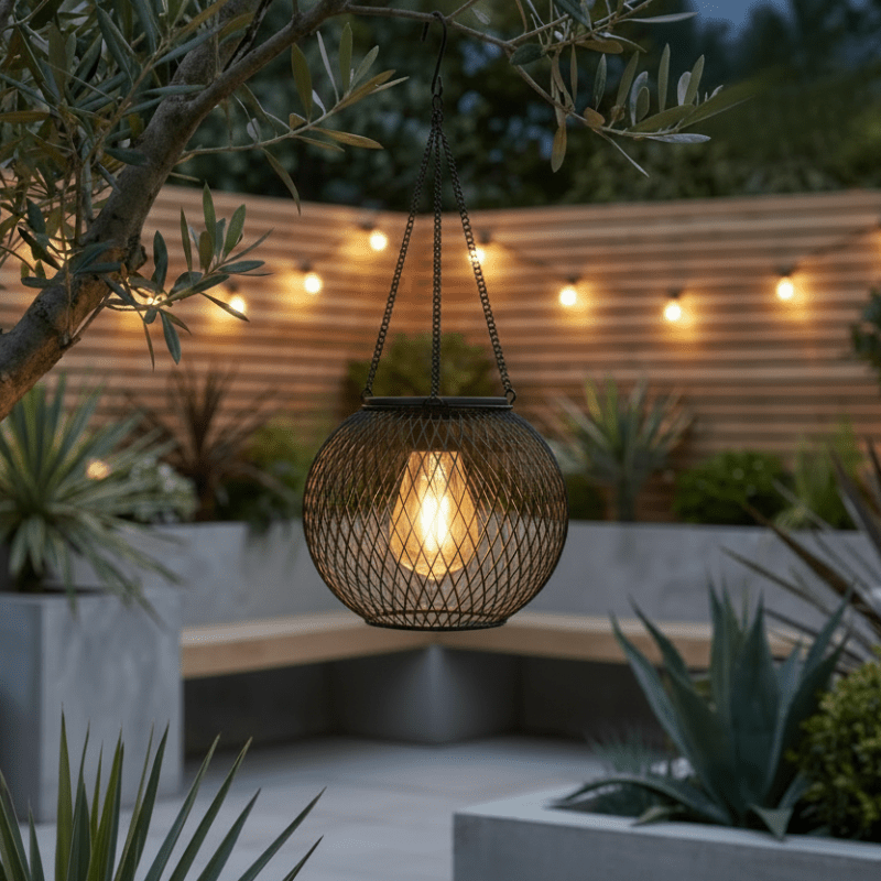 Farol Solar Colgante Para Jardín - Muy Moderna Uruguay