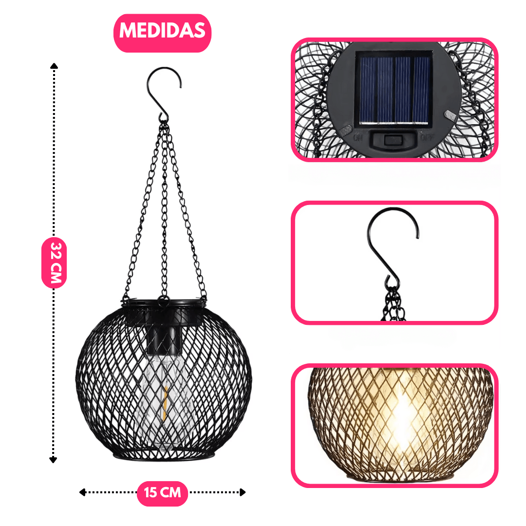 Farol Solar Colgante Para Jardín - Muy Moderna Uruguay