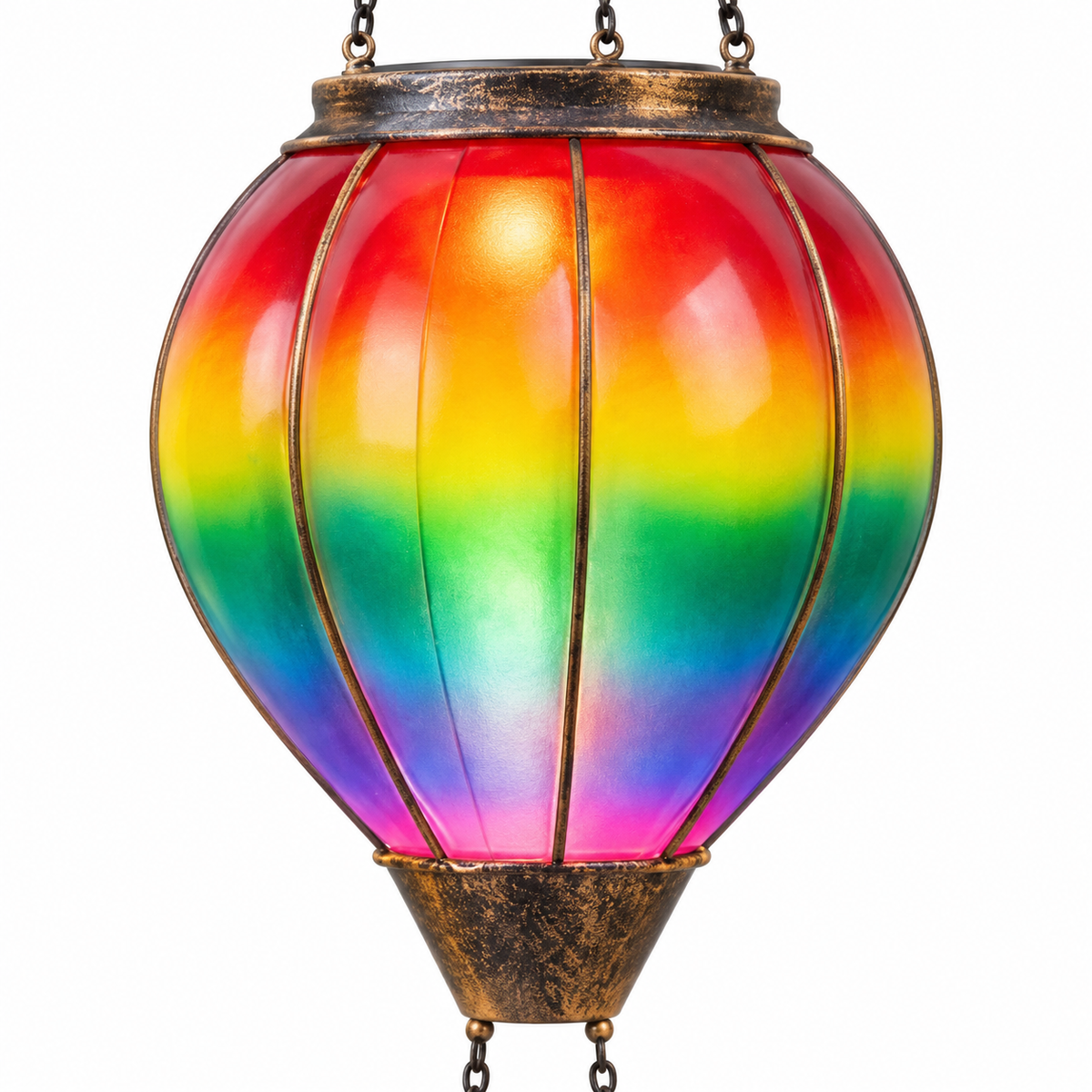 Lámpara Solar Globo Aerostático Colgante Decorativa Jardín