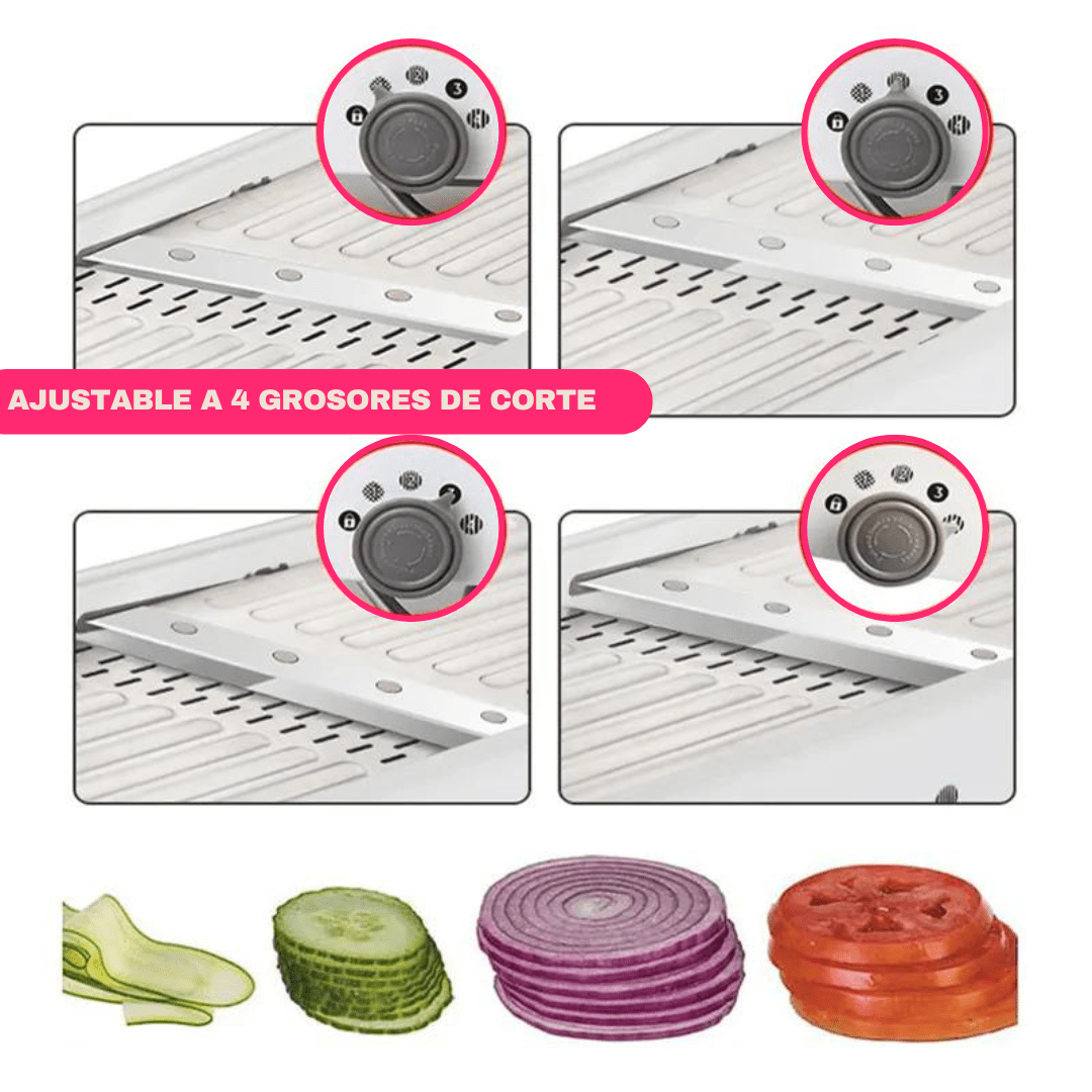 Mandolina Smart Metálica Ajustable Para Rebanar Y Cortar Julianas - Muy Moderna Uruguay