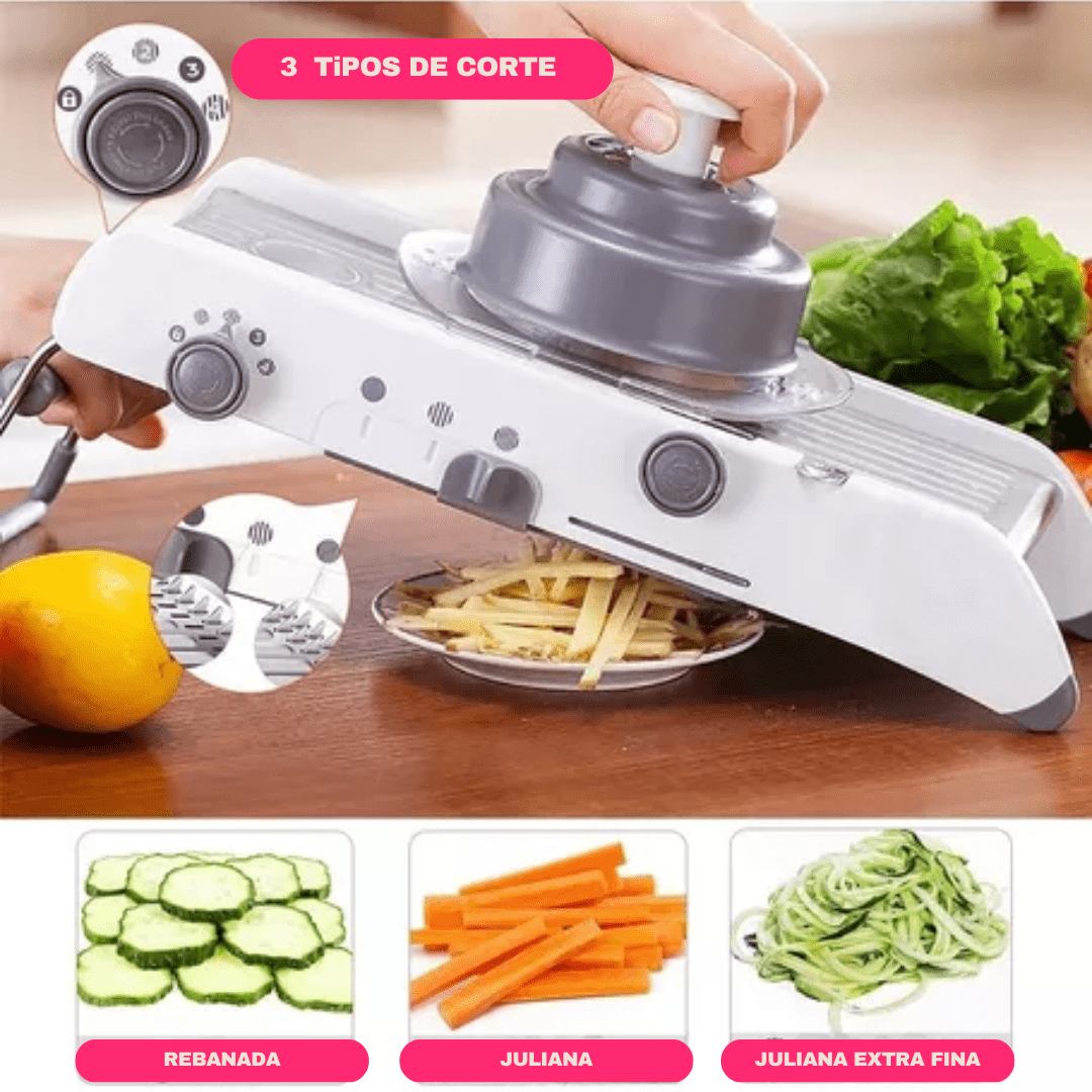 Mandolina Smart Metálica Ajustable Para Rebanar Y Cortar Julianas - Muy Moderna Uruguay